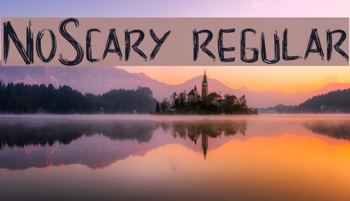 NoScary regular Font examples