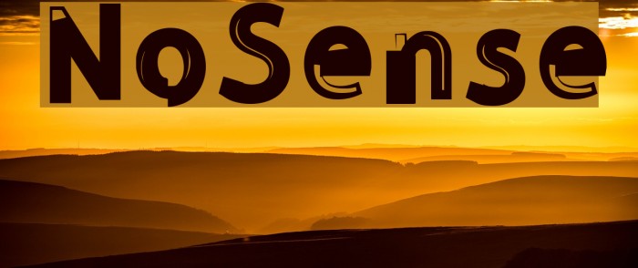 NoSense Font examples