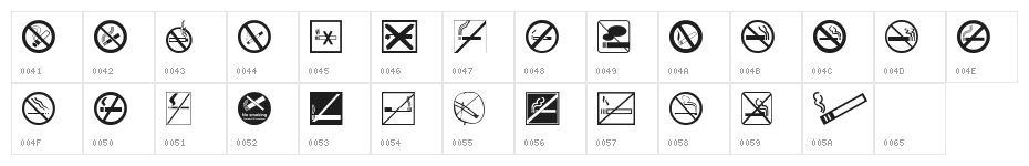 NoSmoking Character Map