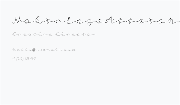 NoStringsAttatched Business Card