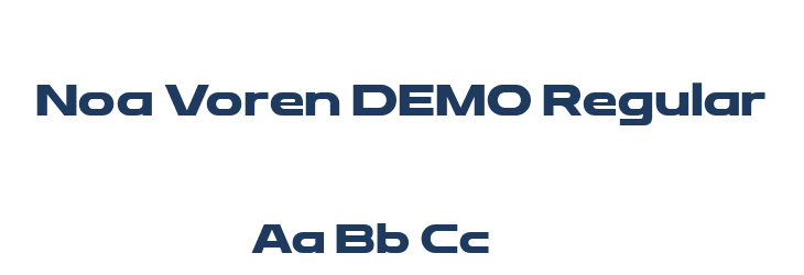 Noa Voren DEMO Regular Font Preview