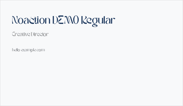 Noaction DEMO Regular Business Card
