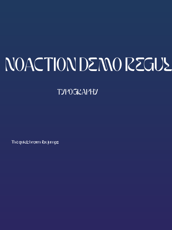 Noaction DEMO Regular Poster