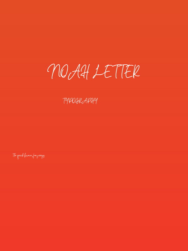 Noah Letter Poster