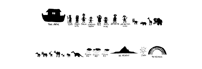 Noah's Ark Font LOWERCASE
