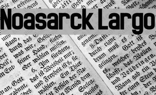 Noasarck Largo Font examples