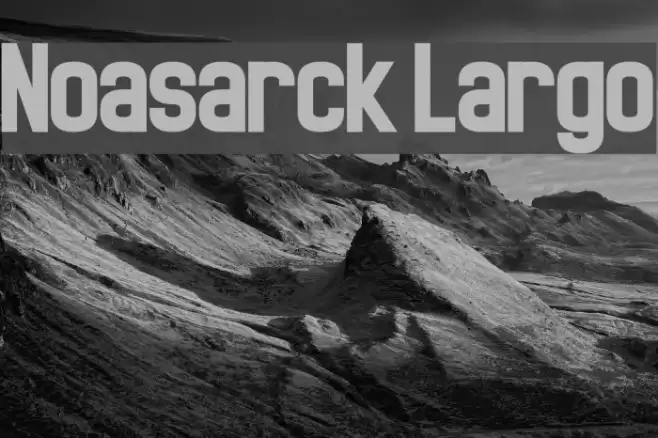 Noasarck Largo Font examples