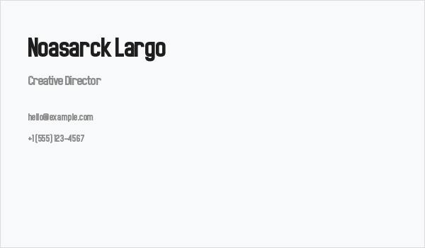 Noasarck Largo Business Card