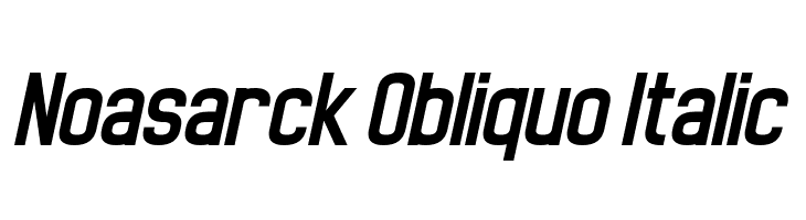 Noasarck Obliquo Italic Font