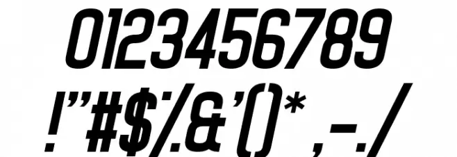 Noasarck Obliquo Italic Font OTHER CHARS