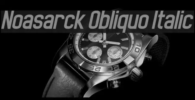Noasarck Obliquo Italic Font examples