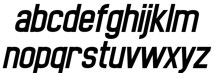 Noasarck Obliquo Italic Font LOWERCASE