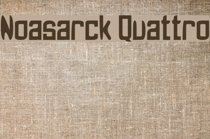 Noasarck Quattro Font examples