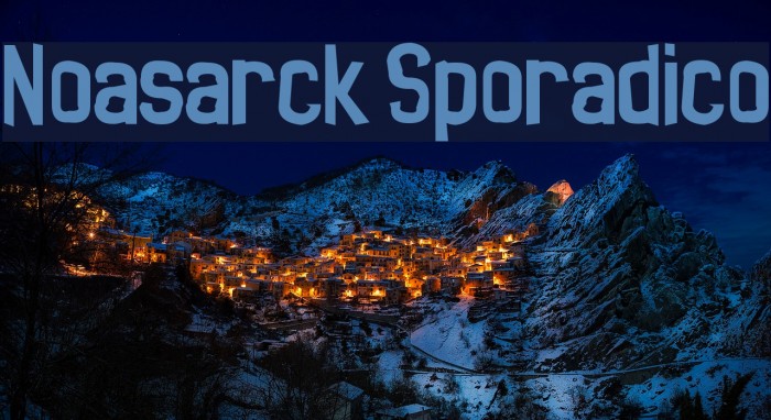 Noasarck Sporadico Font examples