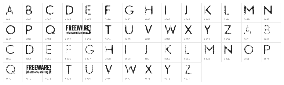 Nobby Character Map