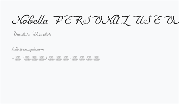 Nobella PERSONAL USE ONLY PERSONAL USE ONLY Business Card