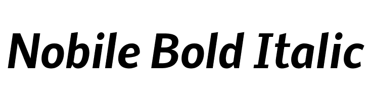 Nobile Bold Italic Font