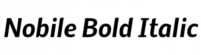 Nobile Bold Italic  font caratteri gratis