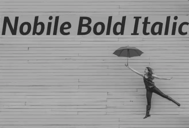 Nobile Bold Italic  examples