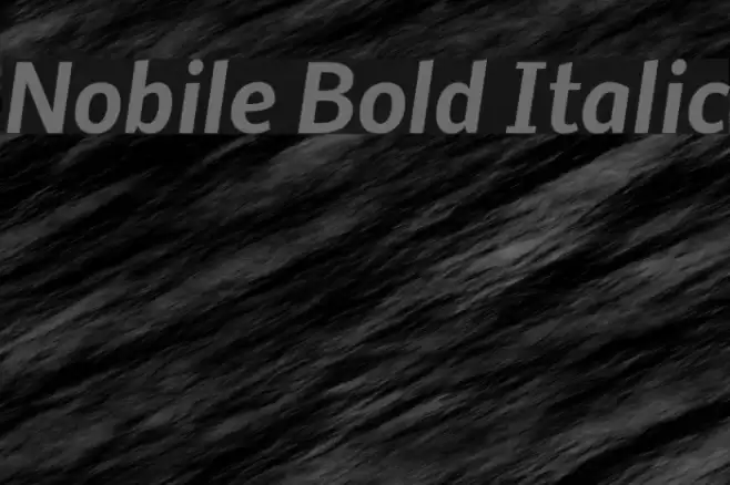 Nobile Bold Italic  examples