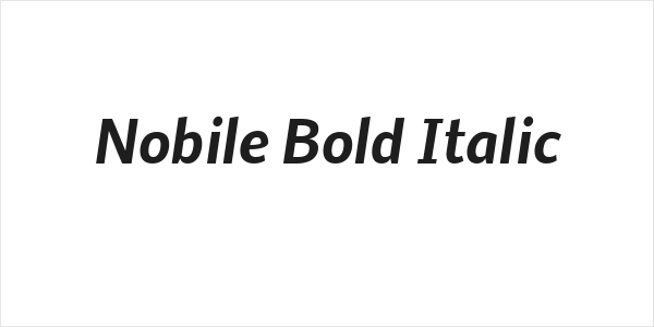 Nobile Bold Italic Logo