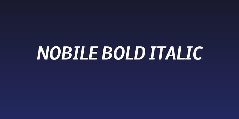 Nobile Bold Italic Social Header