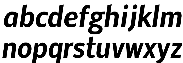 Nobile Bold Italic Font LOWERCASE