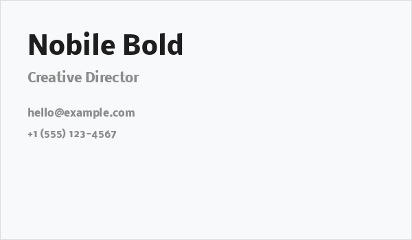 Nobile Bold Business Card