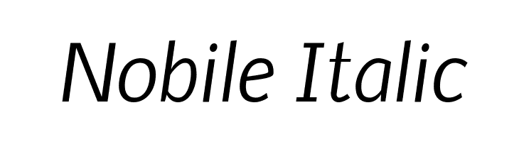 Nobile Italic Font