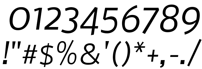 Nobile Italic Font OTHER CHARS