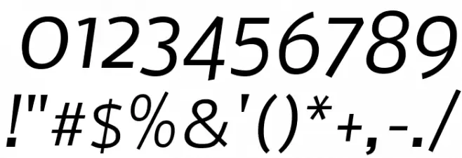 Nobile Italic Font OTHER CHARS