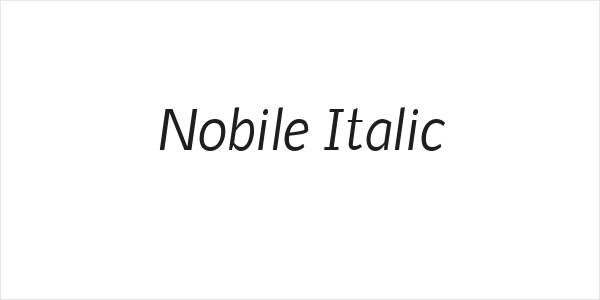 Nobile Italic Logo
