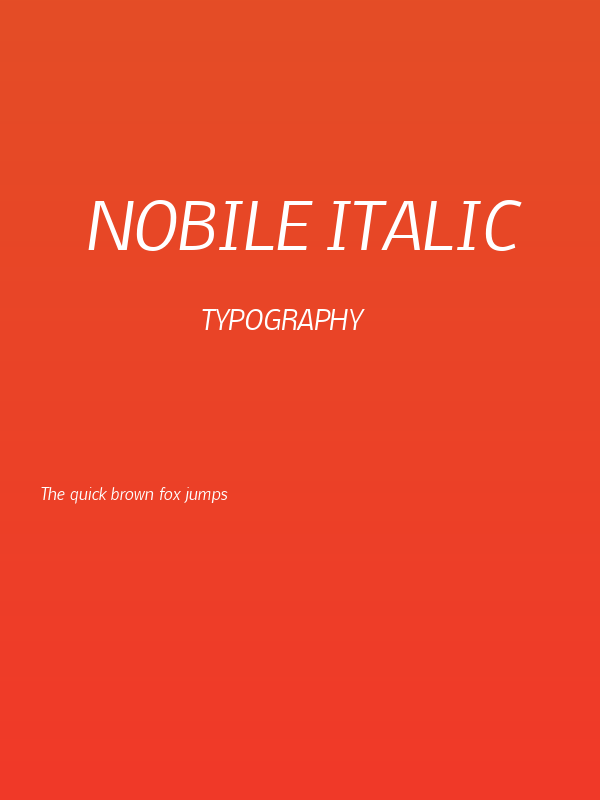 Nobile Italic Poster