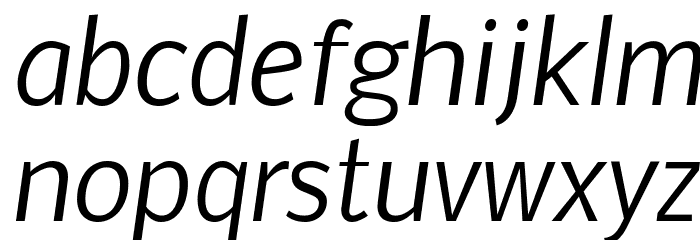 Nobile Italic Font LOWERCASE