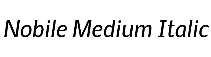 Nobile Medium Italic Font