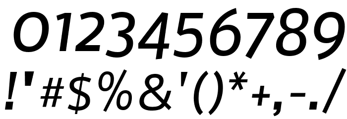 Nobile Medium Italic Font OTHER CHARS