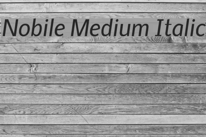 Nobile Medium Italic Font examples