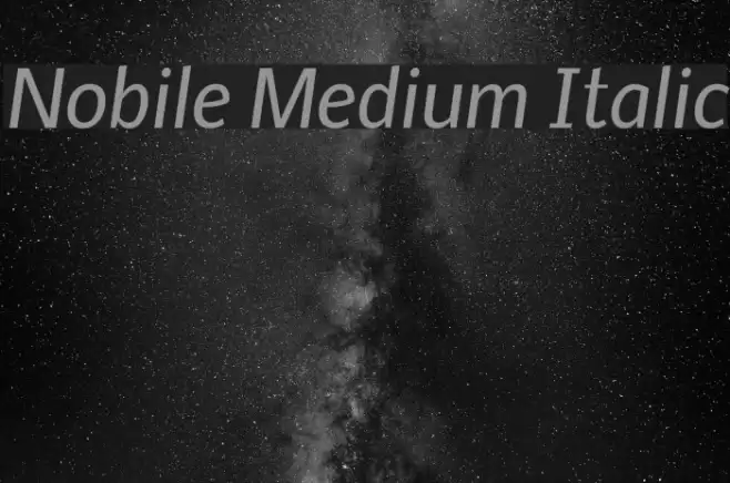 Nobile Medium Italic Font examples