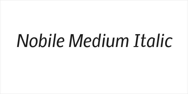 Nobile Medium Italic Logo
