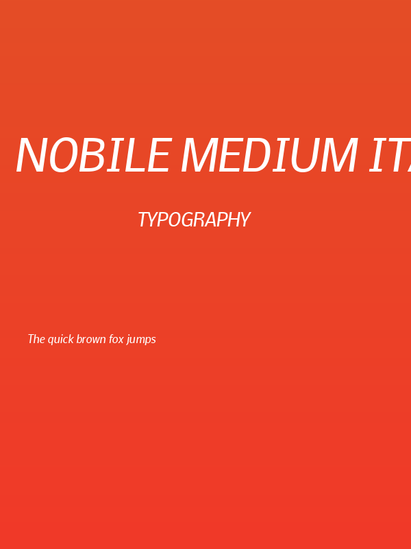 Nobile Medium Italic Poster