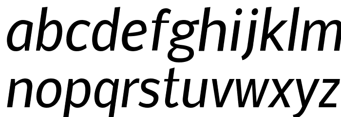 Nobile Medium Italic Font LOWERCASE