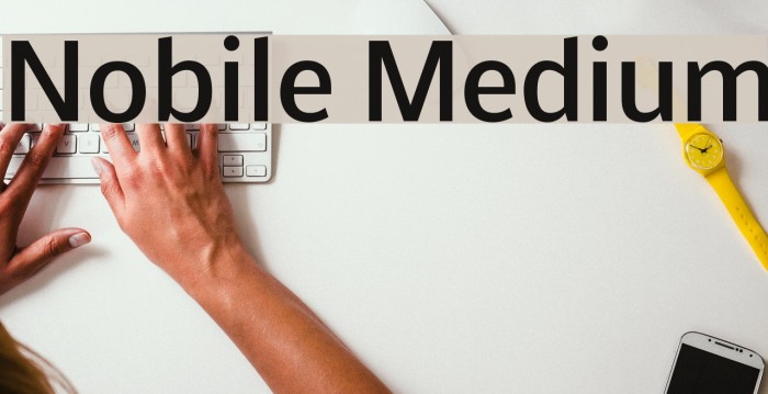 Nobile Medium Font examples