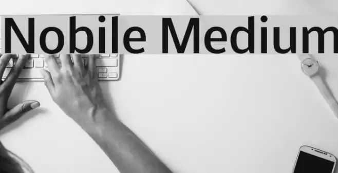 Nobile Medium Font examples