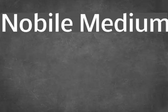 Nobile Medium Font examples