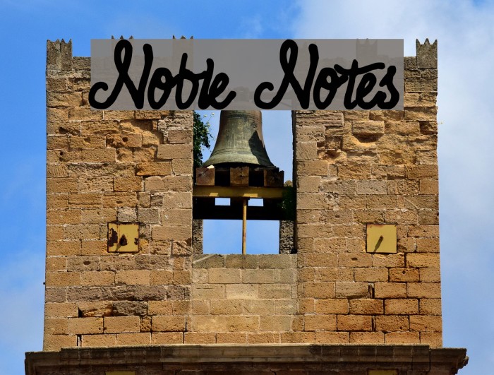 Noble Notes Font examples