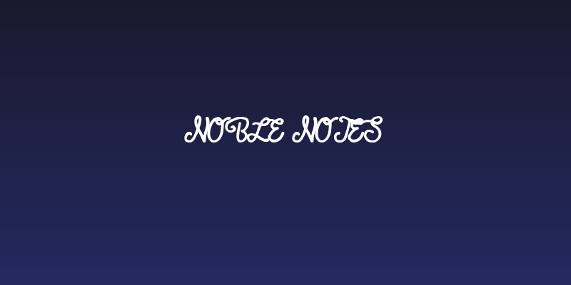Noble Notes Social Header