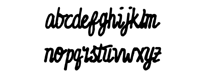 Noble Notes Font LOWERCASE