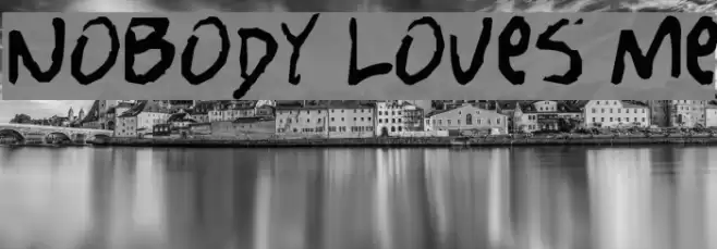 Nobody Loves Me Font examples