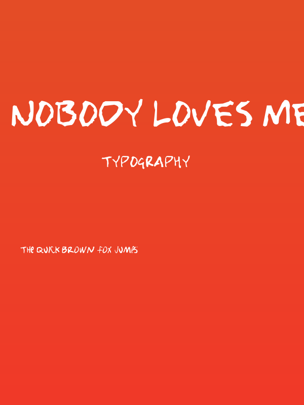 Nobody Loves Me Poster