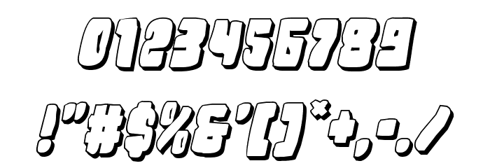 Nobody's Home 3D Italic Font Alte caractere